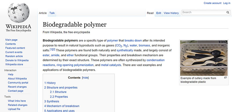 Sample of Wikipedia Page edited by McNeil Group